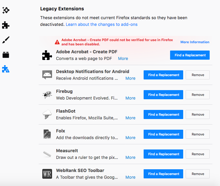 Legacy Plugins Not Supported By Firefox Quantum